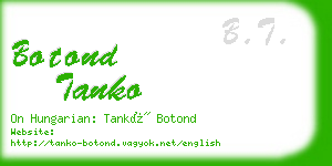 botond tanko business card