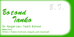 botond tanko business card